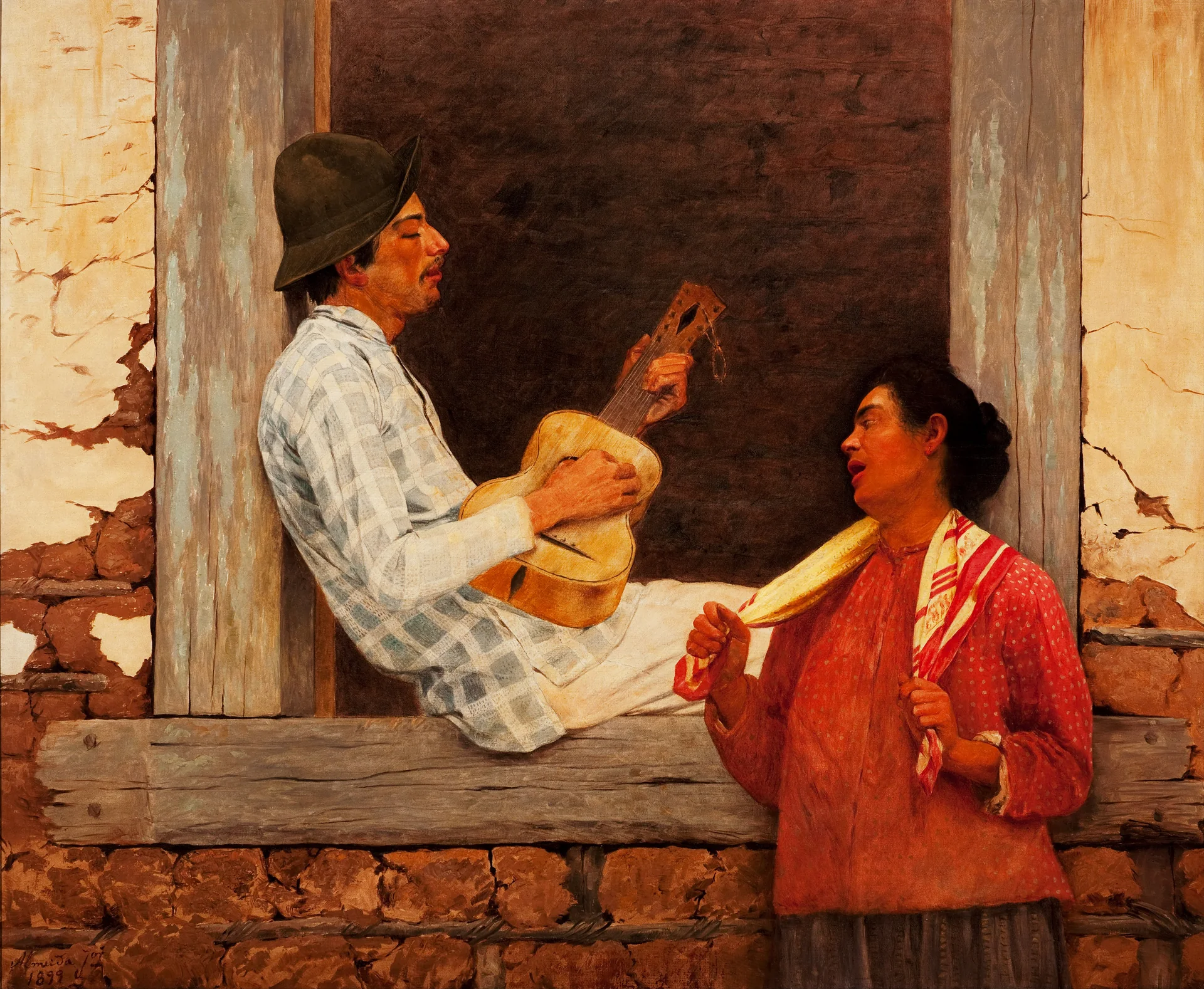 O Violeiro, pintura de Almeida Júnior sobre a música e a cultura caipira